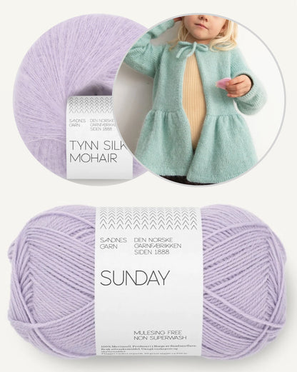 Vienna Cardigan Kids | playful jacket made from Sunday and Tynn Silk Mohair by Sandnes Garn