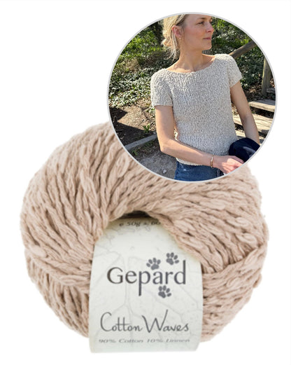 Wave Tee | wunderschön und super einfach aus Cottonwaves von Gepard Garn