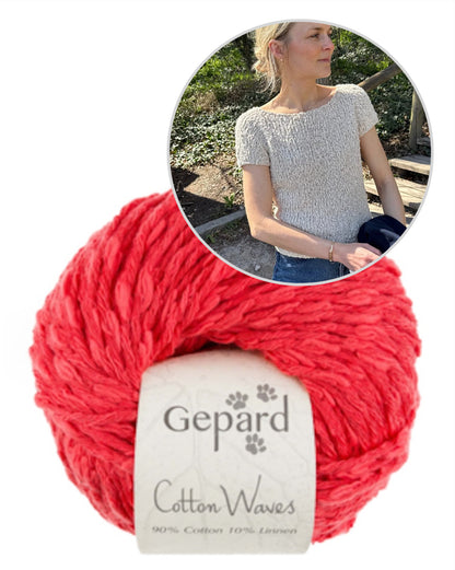 Wave Tee | wunderschön und super einfach aus Cottonwaves von Gepard Garn