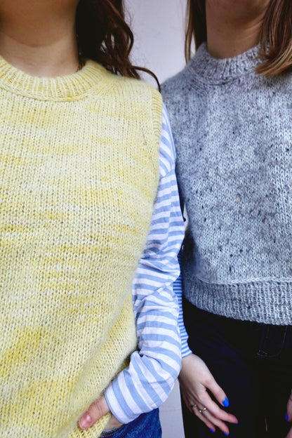 Maja Slipover | layering aus Tynn Peer Gynt und Tynn Silk Mohair von Sandnes Garn