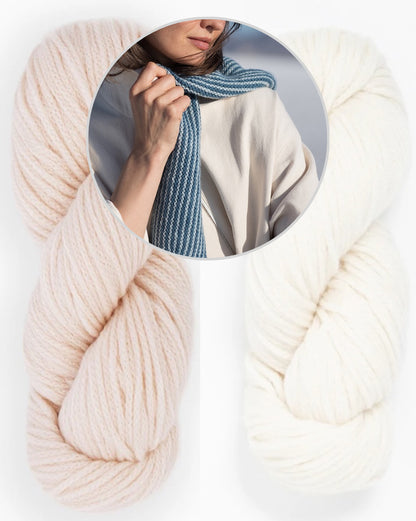 Wendover Scarf | zarte Streifen aus Far von Woolfolk
