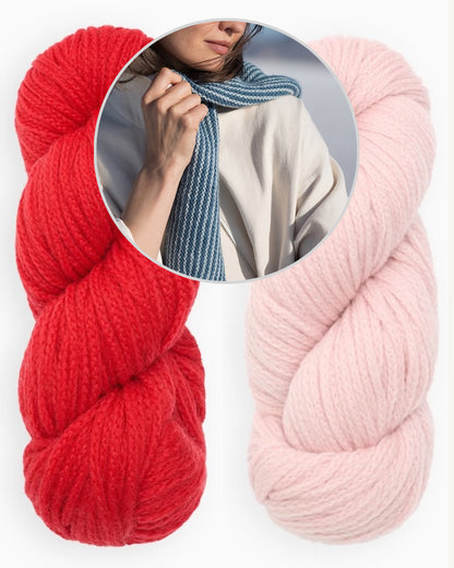 Wendover Scarf | zarte Streifen aus Far von Woolfolk