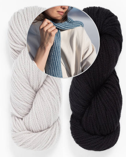 Wendover Scarf | zarte Streifen aus Far von Woolfolk
