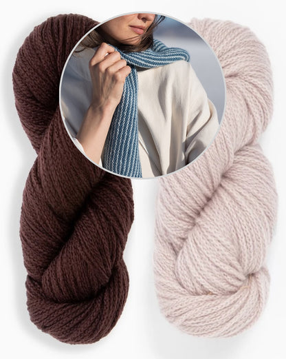 Wendover Scarf | zarte Streifen aus Far von Woolfolk