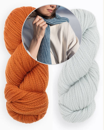 Wendover Scarf | zarte Streifen aus Far von Woolfolk