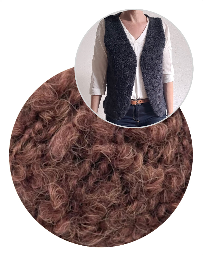 Ani Knits Weste Bommel mit Teddy Dear von Gepard Garn 9