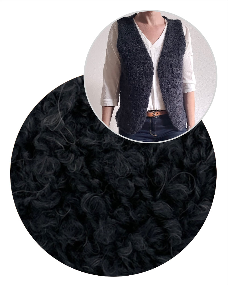 Ani Knits Weste Bommel mit Teddy Dear von Gepard Garn 6