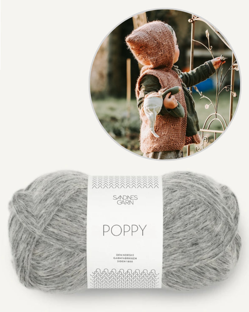 Weste Wiesenblume von Kleinigkeitenliebe mit Poppy von Sandnes Garn 13