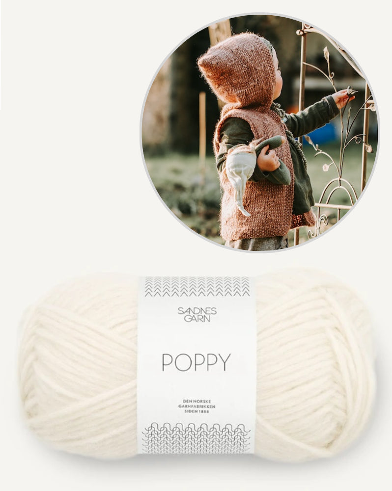 Weste Wiesenblume von Kleinigkeitenliebe mit Poppy von Sandnes Garn 15
