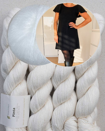 Whisper Dress | silkeblød, sart kjole af Pinta og Mohair Bliss fra Pascuali