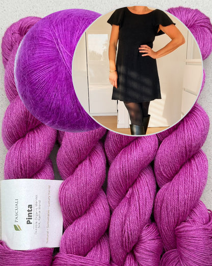 Whisper Dress | silkeblød, sart kjole af Pinta og Mohair Bliss fra Pascuali