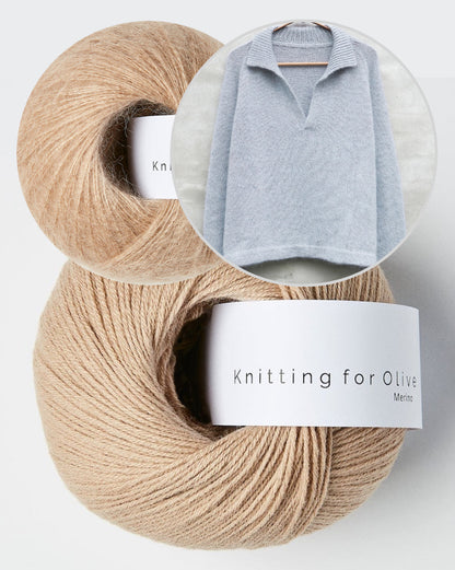 Wilson Sweater | zarter Polokragen aus Merino und Soft Silk Mohair von Knitting for Olive