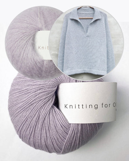 Wilson Sweater | zarter Polokragen aus Merino und Soft Silk Mohair von Knitting for Olive