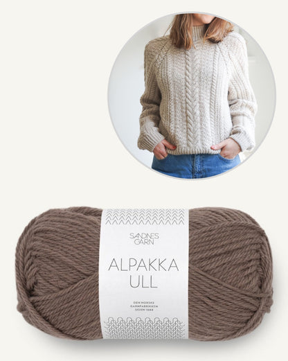 Wochenmarkt Pullover | fortryllende fletmønster i Alpaka Ull fra Sandnes Garn  