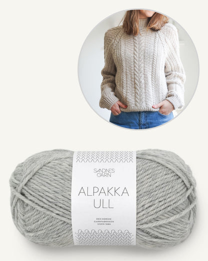 Wochenmarkt Pullover | fortryllende fletmønster i Alpaka Ull fra Sandnes Garn  