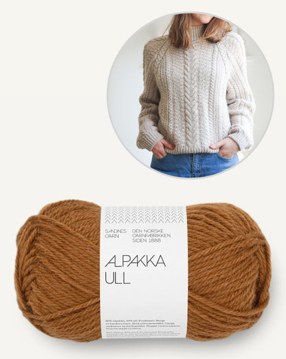 Wochenmarkt Pullover | fortryllende fletmønster i Alpaka Ull fra Sandnes Garn  