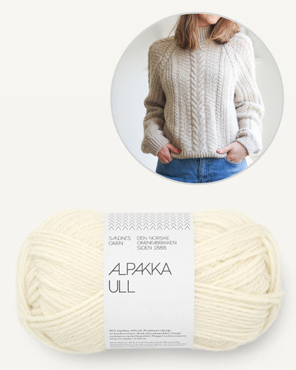 Wochenmarkt Pullover | fortryllende fletmønster i Alpaka Ull fra Sandnes Garn  