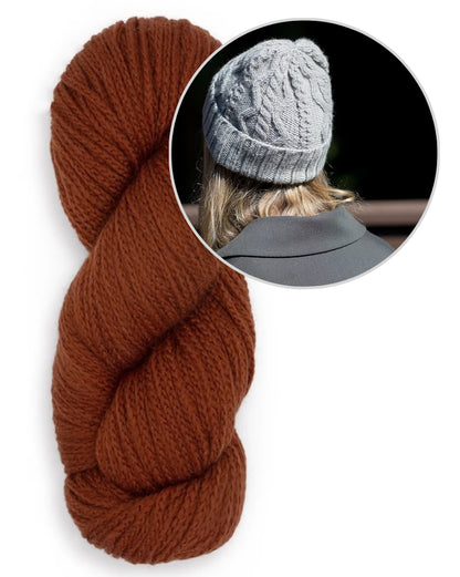 Vokse-hue | hue med kabelstrik i Far fra Woolfolk