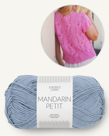 Woollahra Tee | Shirt mit wunderschönem Muster aus Mandarin Petit von Sandnes Garn