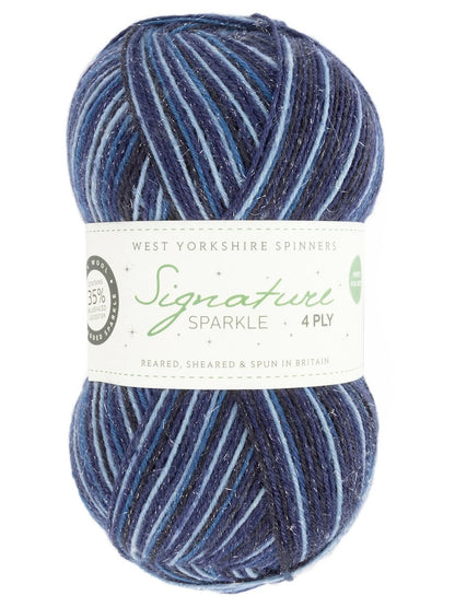Signature 4-ply Sparkle | delicately sparkling glitter effect in fine sock yarn