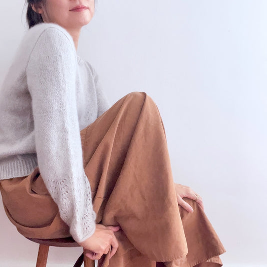 Felicity Shirt | zarte Musterärmel aus Classic Cashmere von Cardiff