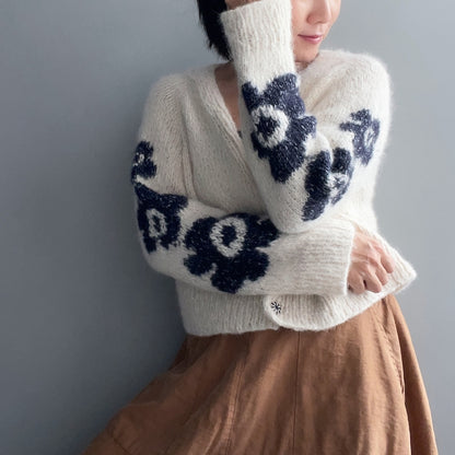Nola Cardigan | ikonische Blütenärmel aus Le Coton & Alpaca von Biches & Bûches