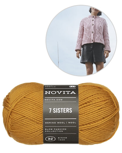 Yhdessä Cardigan | varm flätstickad kofta i 7 Sisters från Novita