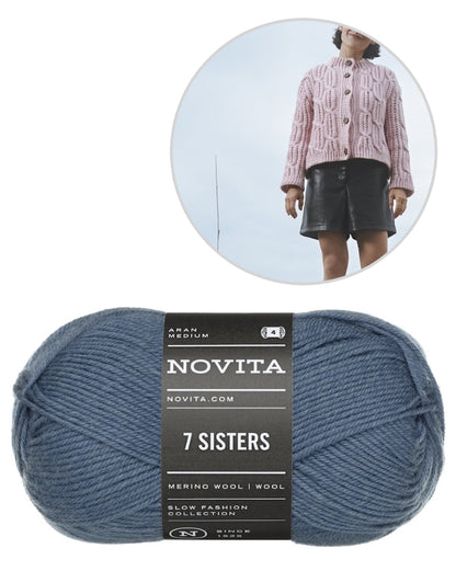 Yhdessä Cardigan | varm flätstickad kofta i 7 Sisters från Novita
