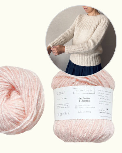 Yukiho Sweater | blød og enkel i Le Coton & Alpaca fra Biches & Bûches