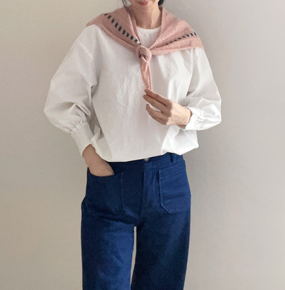 Edelweiss Scarf | delicate color pattern made from Le Petit Lambswool by Biches & Bûches