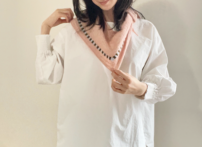 Edelweiss Scarf | delicate color pattern made from Le Petit Lambswool by Biches & Bûches
