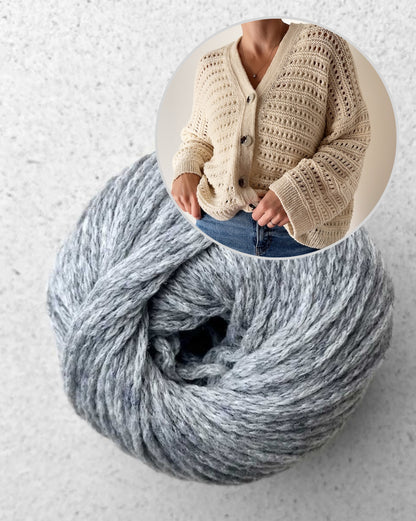 Yutori Cardigan | luxuriös und weich aus Camel DK von Pascuali
