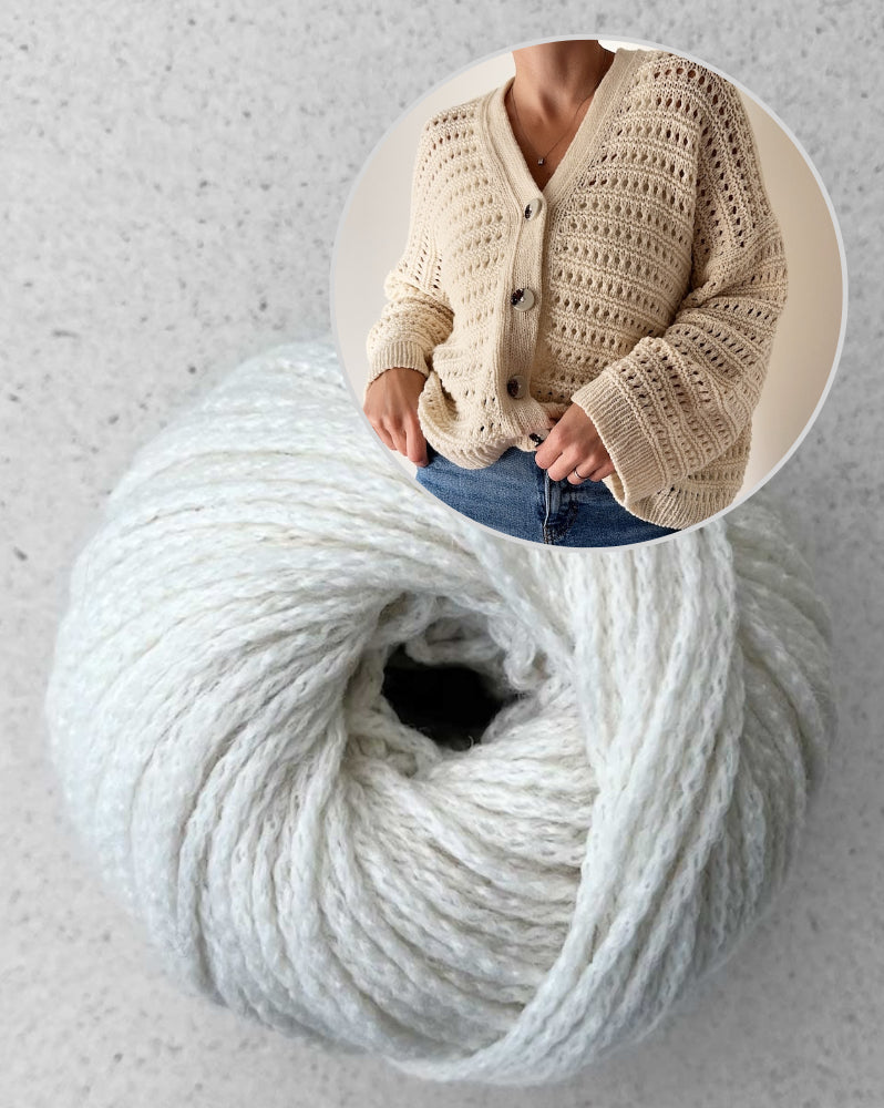 Yutori Cardigan | luxuriös und weich aus Camel DK von Pascuali