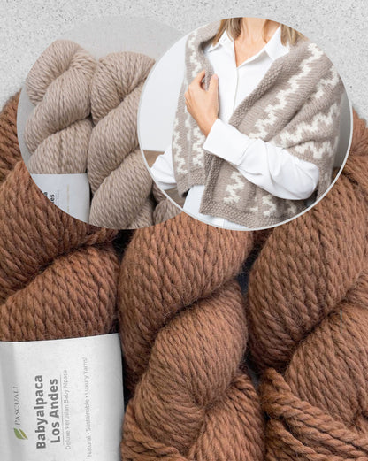 Zigzag Cape | Norwegian pattern made from Babyalpaca Los Andes
