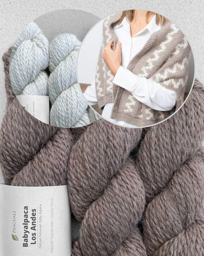 Zigzag Cape | Norwegian pattern made from Babyalpaca Los Andes